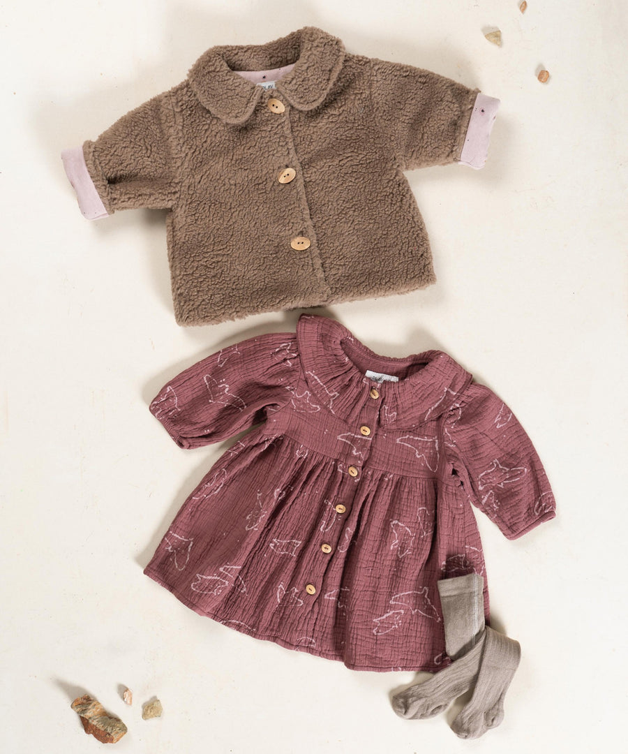 Fur Jacket with Lining - Cocoa