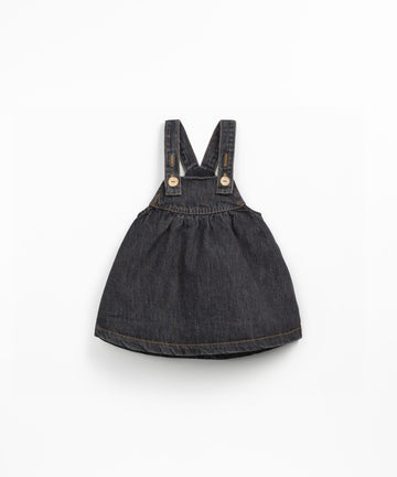 Dark Denim Dress with Front Opening