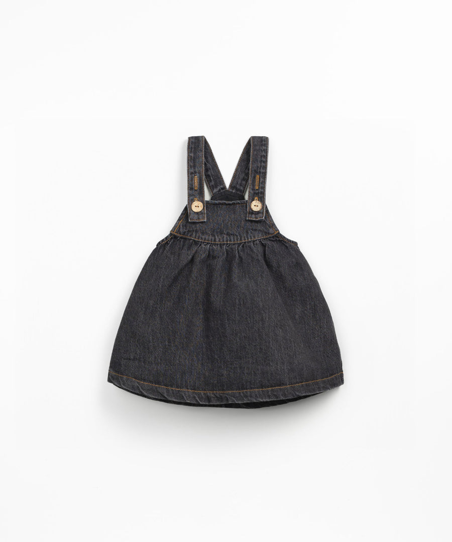 Dark Denim Dress with Front Opening