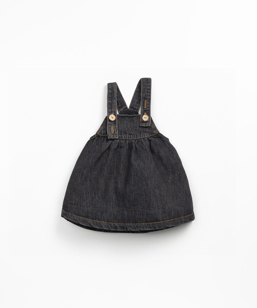 Dark Denim Dress with Front Opening