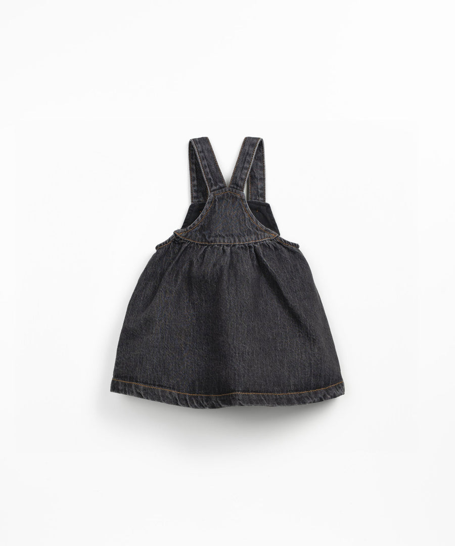 Dark Denim Dress with Front Opening