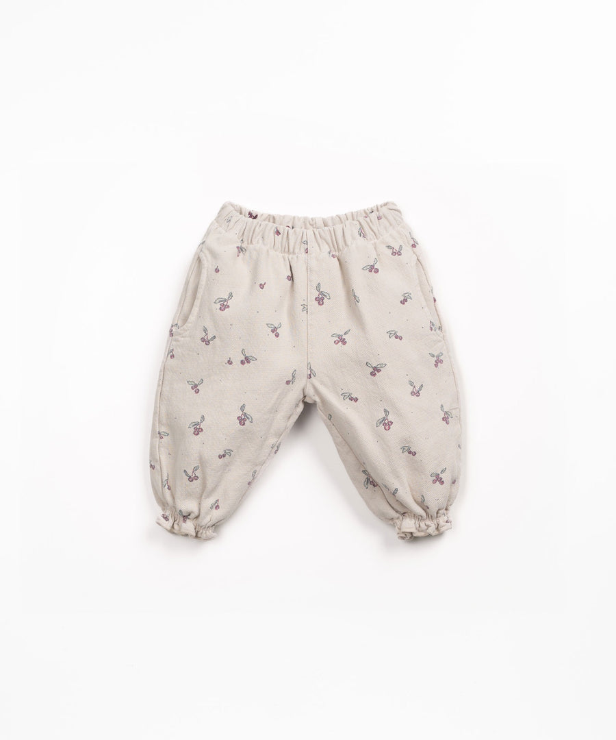 Cotton Twill Trousers - Cherries
