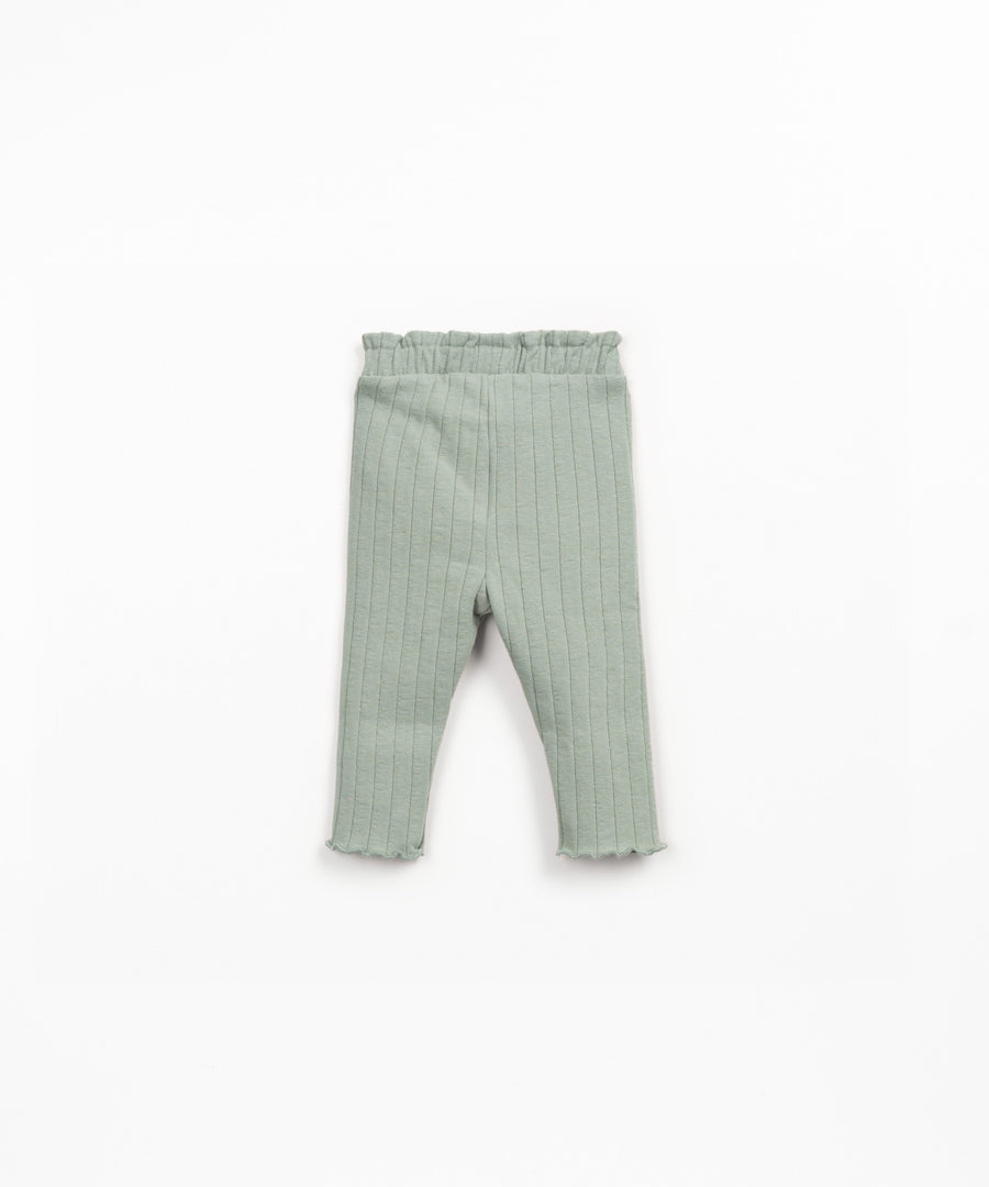 Ribbed Jersey Leggings - Sage