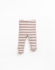 Striped Jersey Leggings - Mulberry