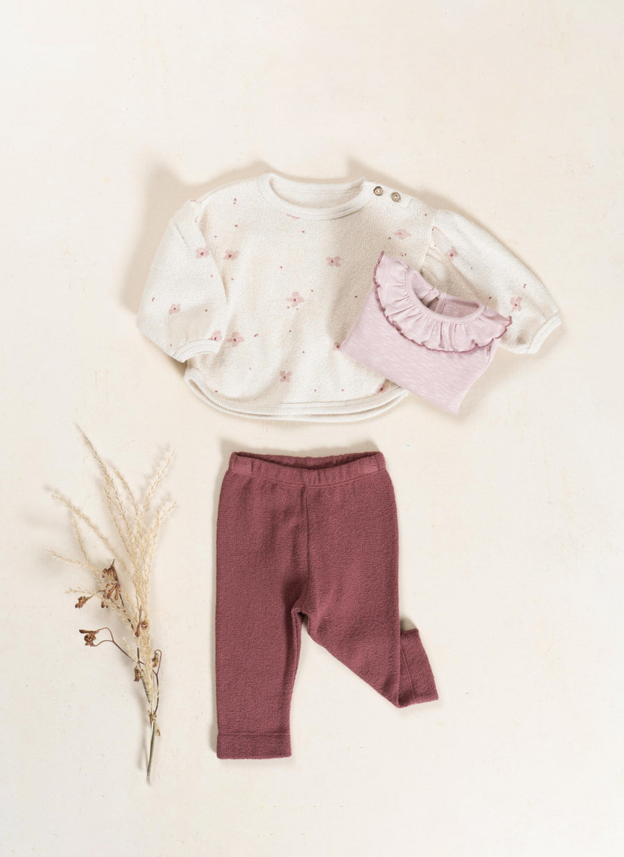 Knit Jersey Leggings - Mulberry