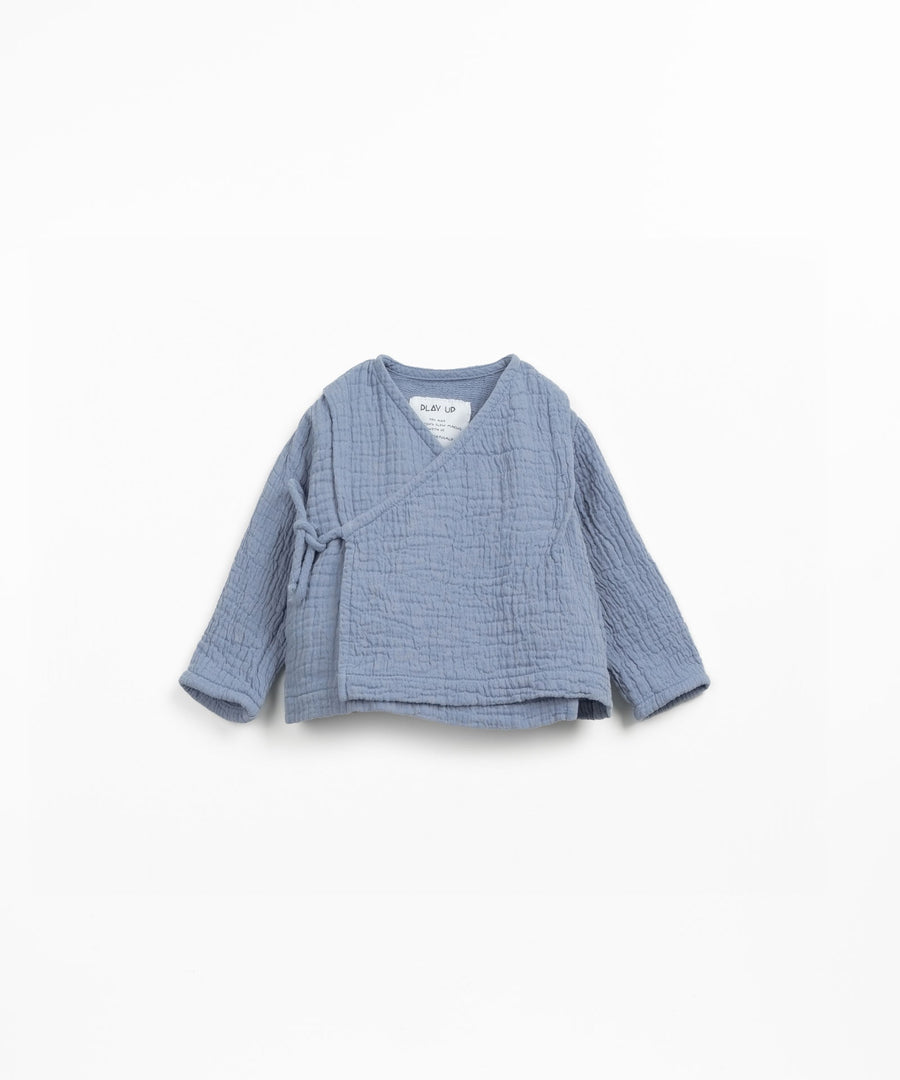 Woven Wrap Top - Blues