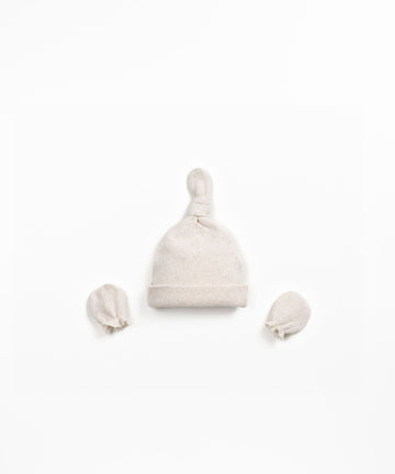 Hat and Mittens Set - Latte