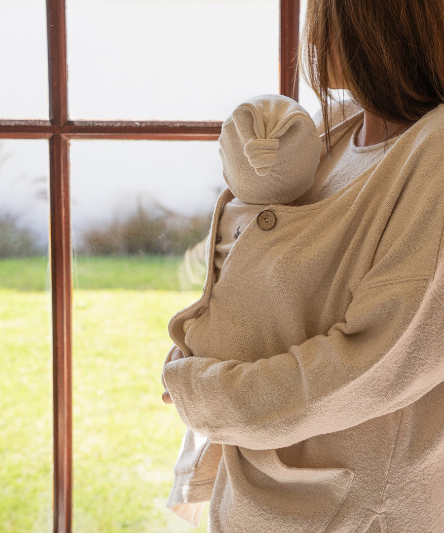 Hat and Mittens Set - Latte