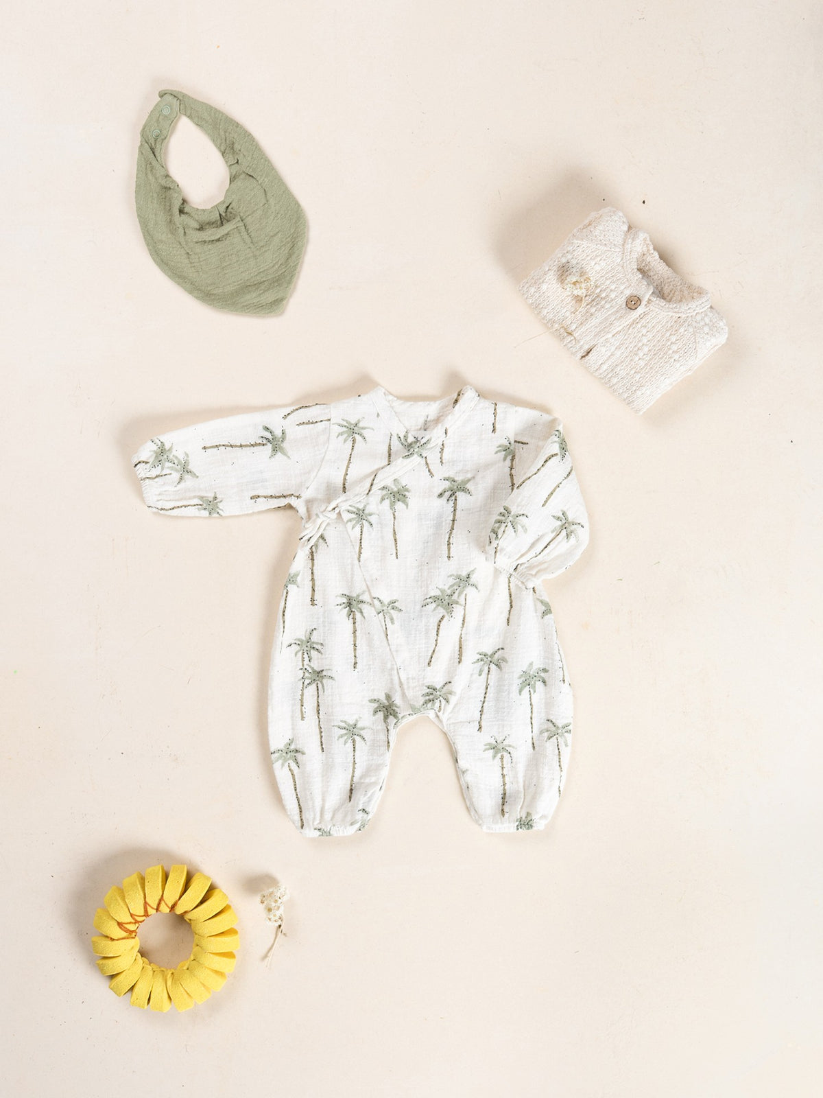 Organic Cotton Jumpsuit - Palms
