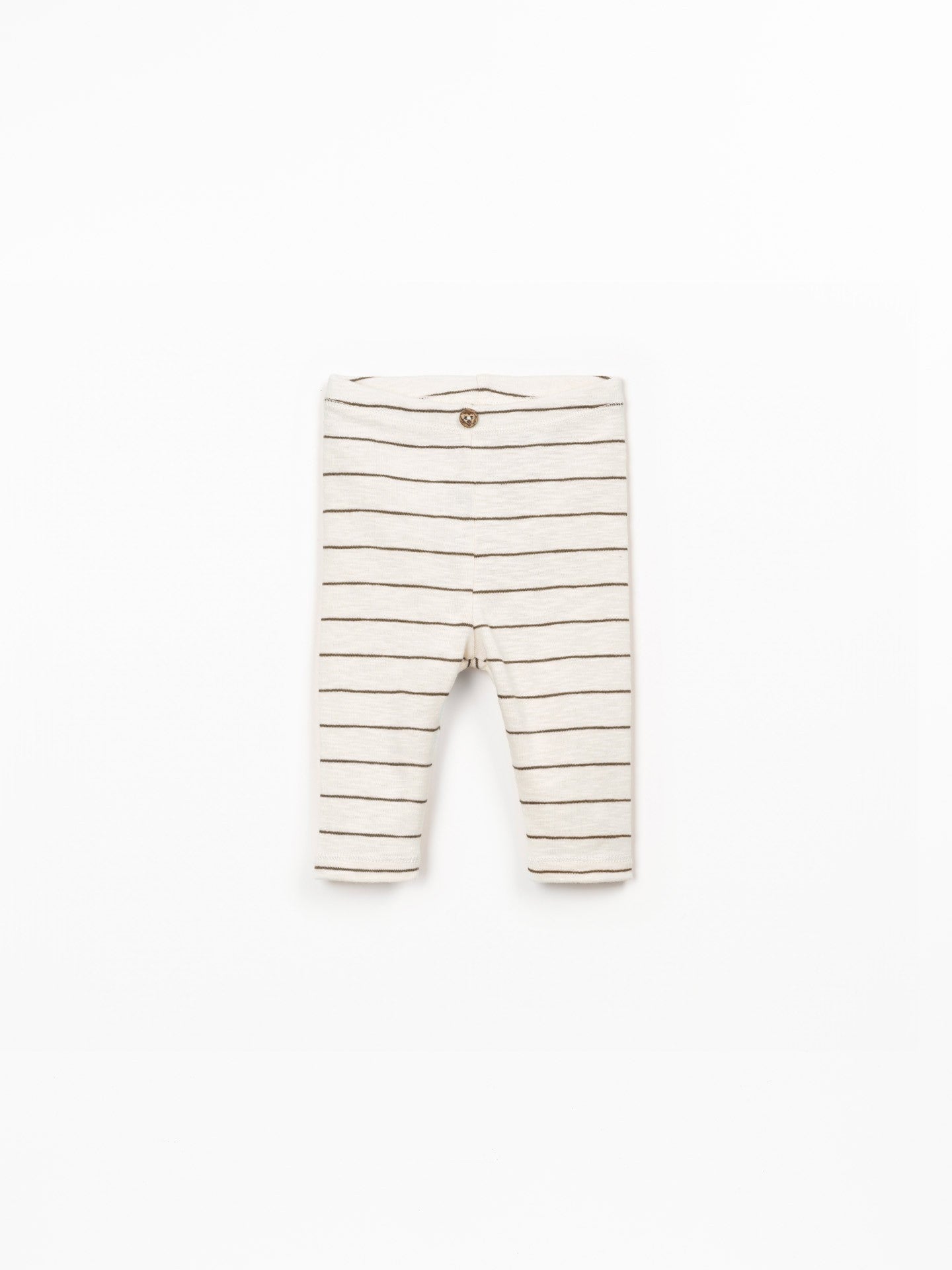Organic Jersey Leggings - Olive Stripes
