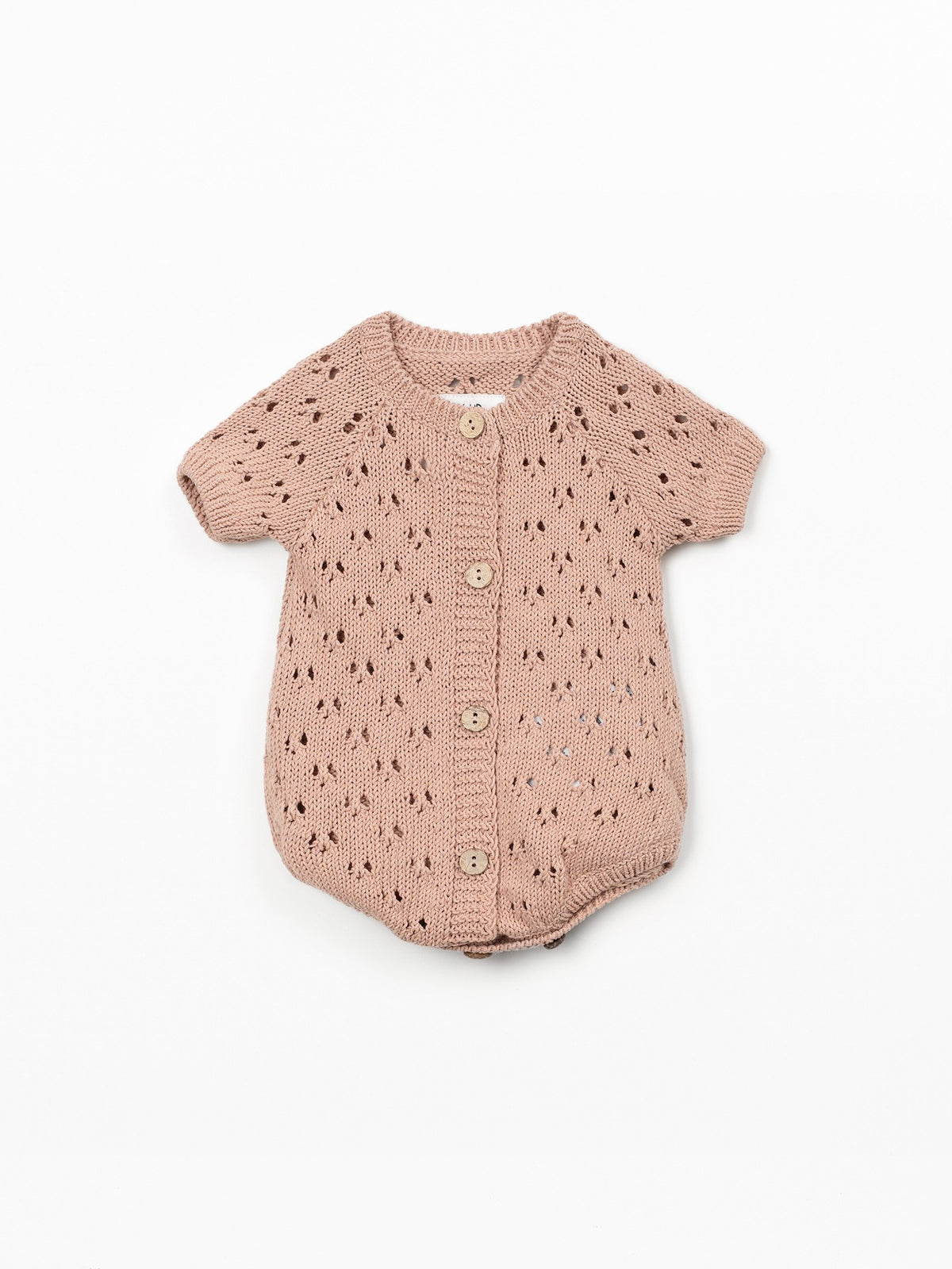 Short Sleeve Knitted Jumpsuit - Tulip