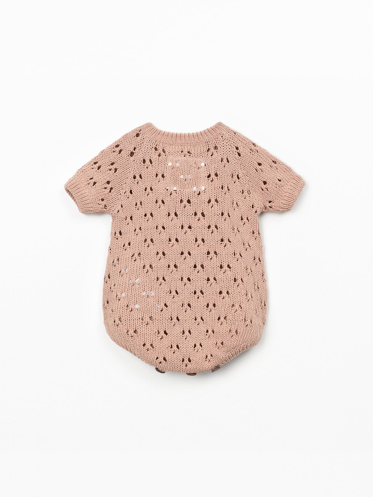 Short Sleeve Knitted Jumpsuit - Tulip