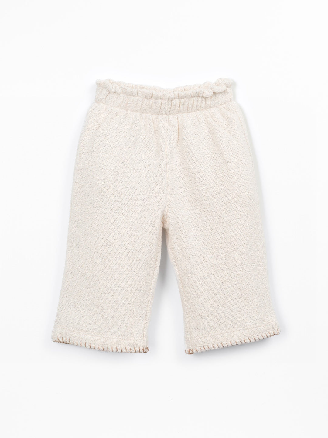 Cotton knit pants - Cream