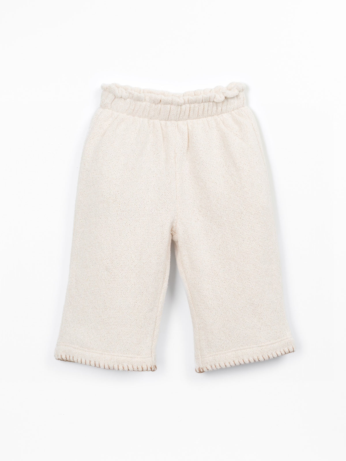 Cotton knit pants - Cream