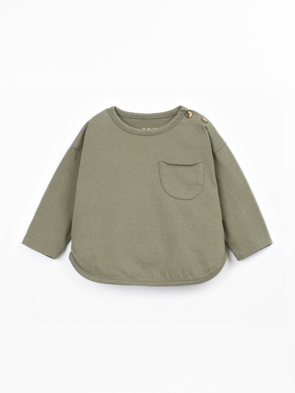 (Re-Play) Cotton t-shirt with pocket - Khaki Green