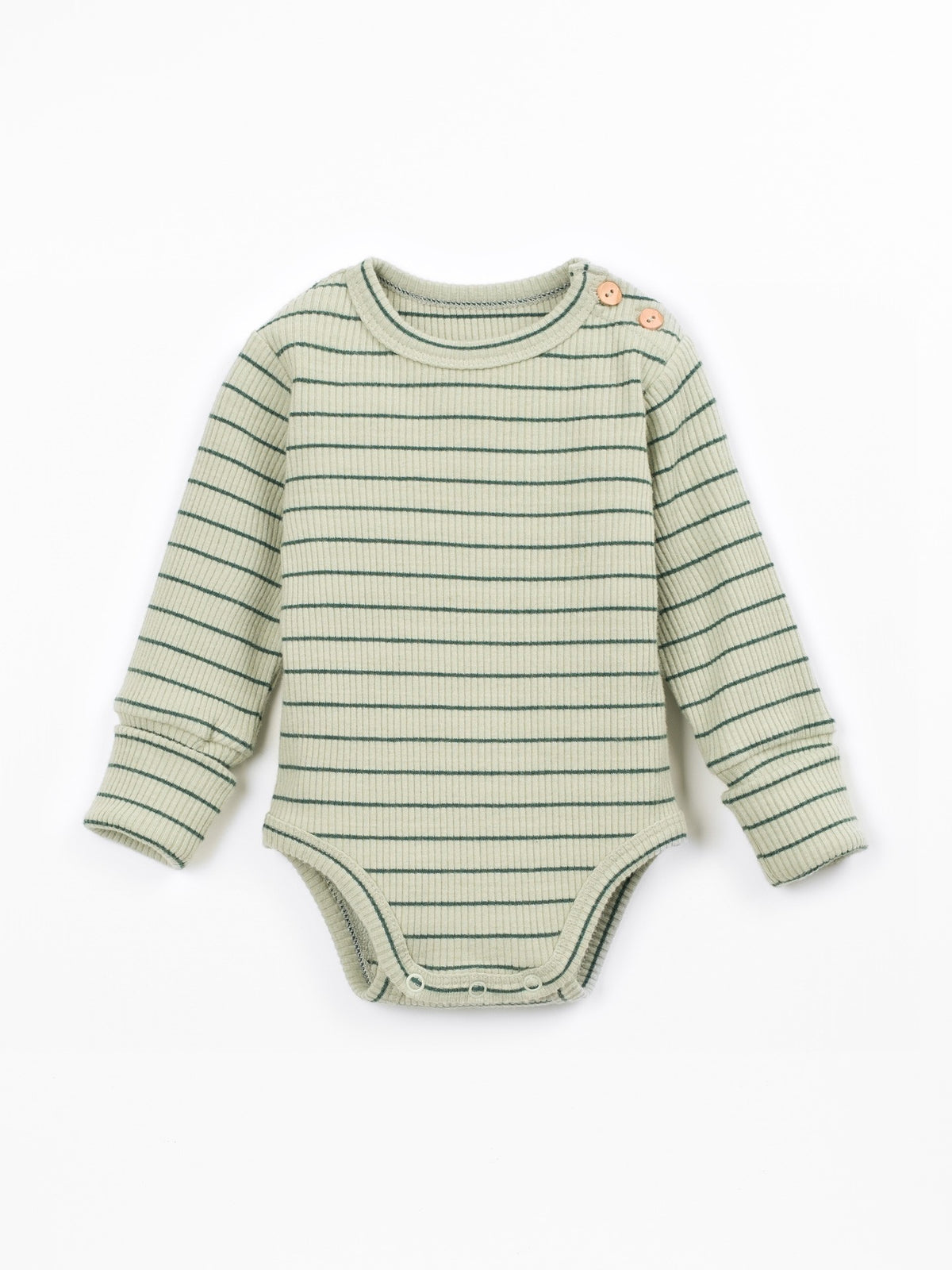 Stripe Ribbed Bodysuit - Bottle Green