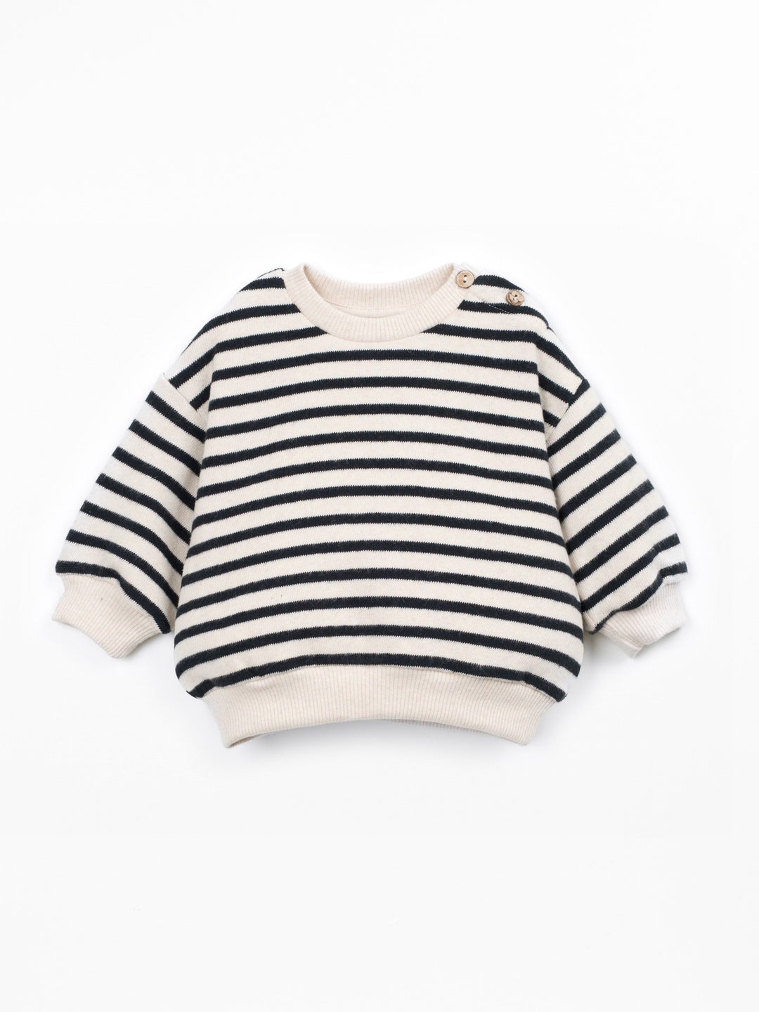 Cotton Jersey Sweater - Black Stripe