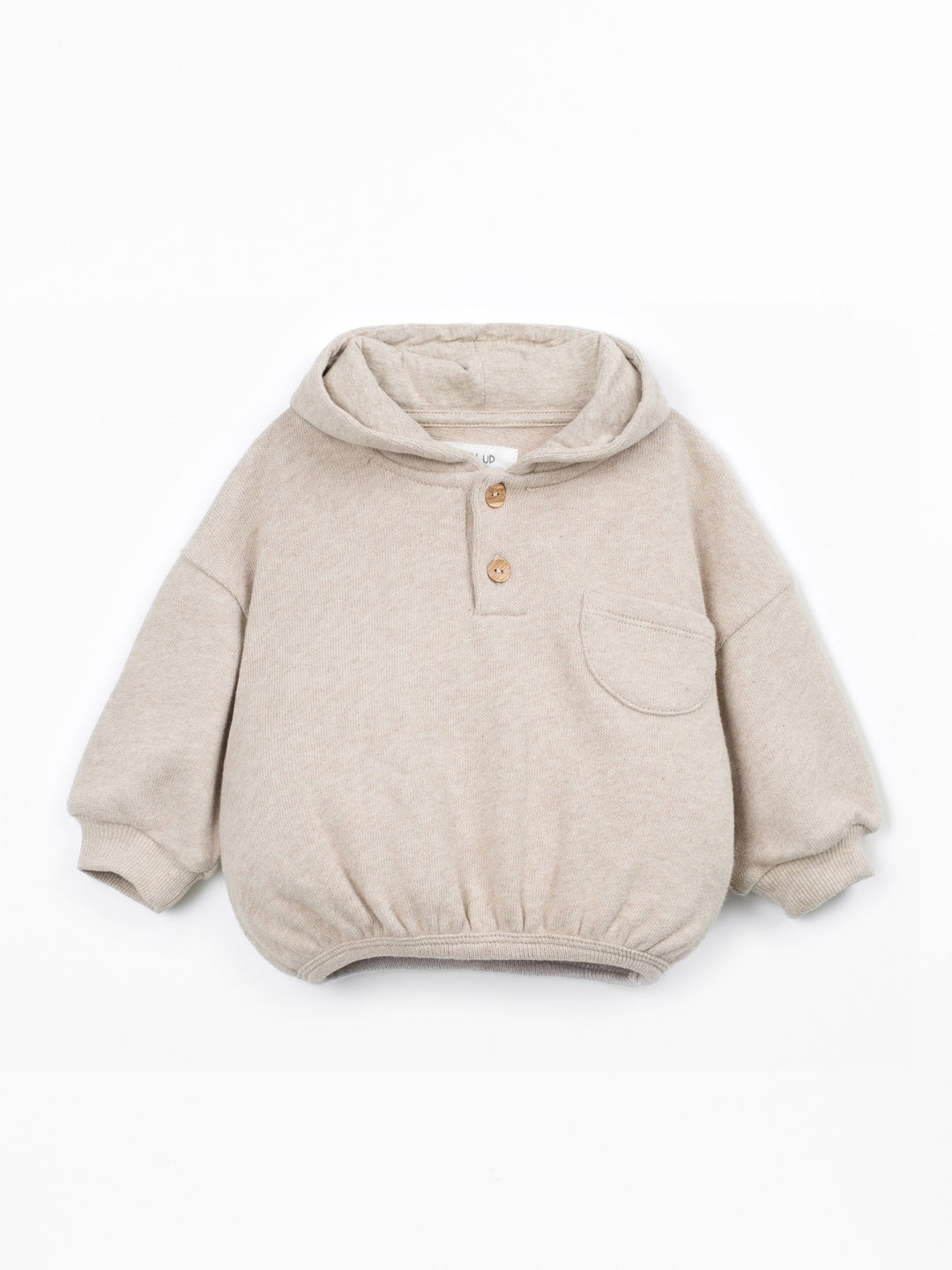 Cotton Knit Hoodie - Beige