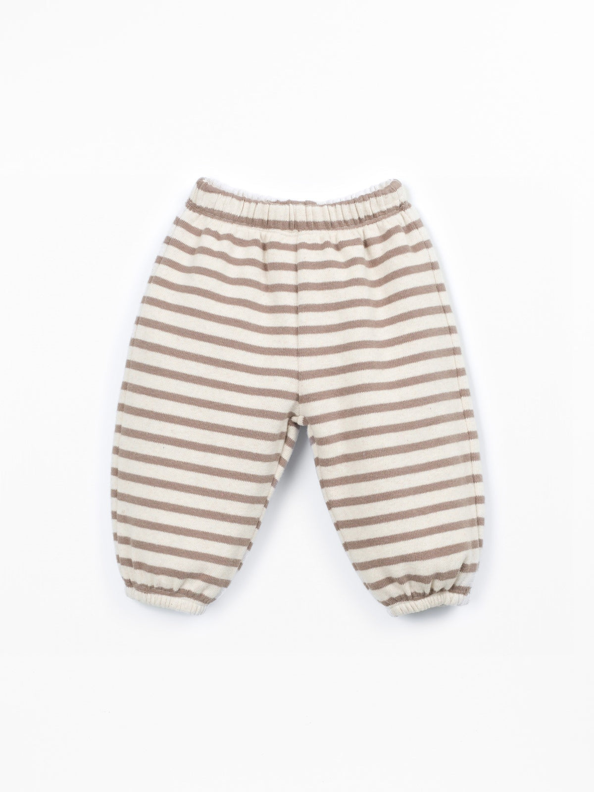 Cotton Jersey Sweatpants - Light Brown Stripe