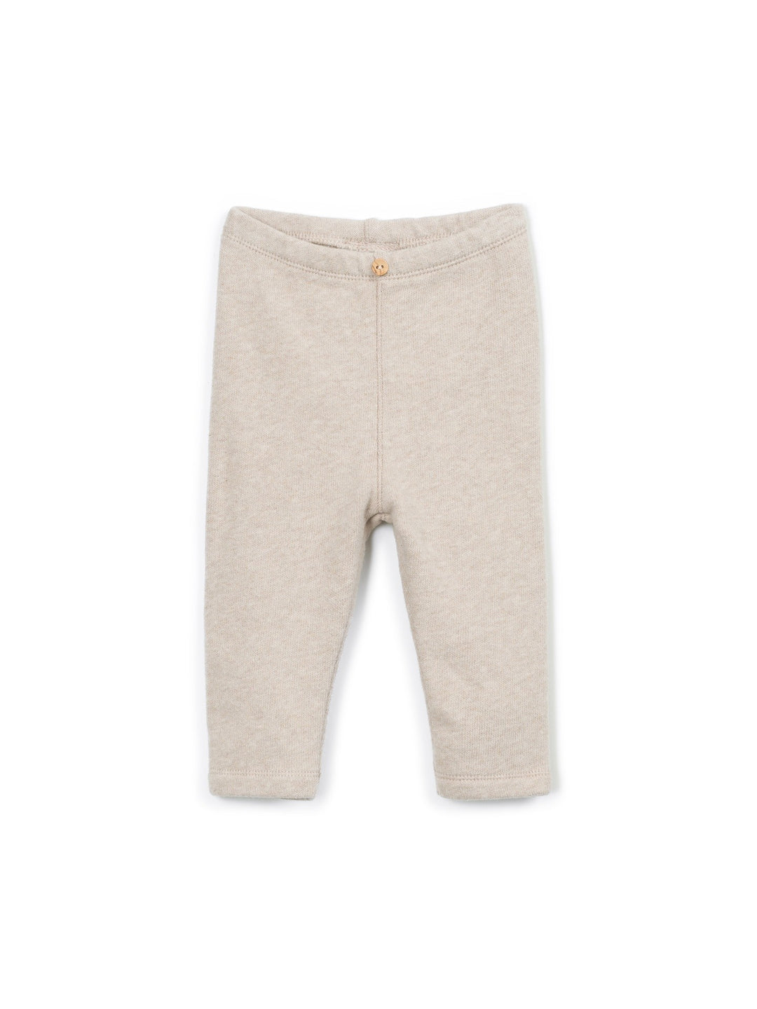 Cotton Knit Leggings - Beige