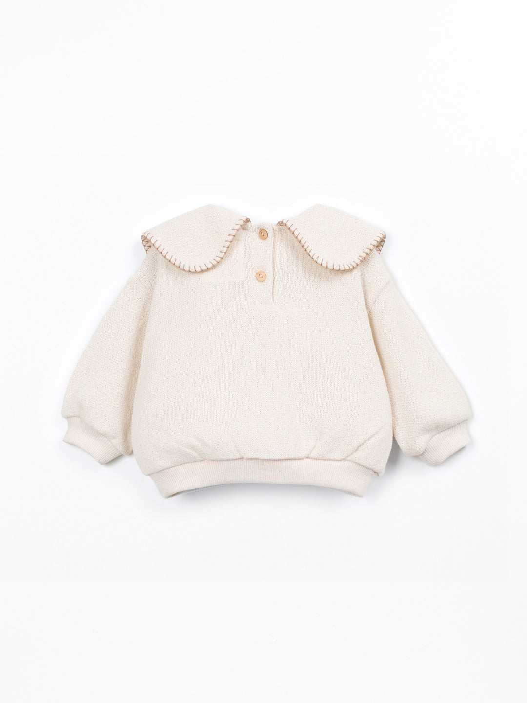 Cotton Collared Sweater - Cream