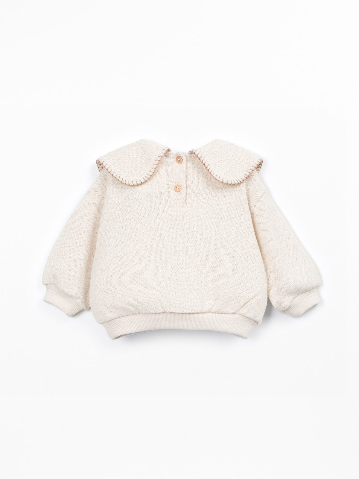 Cotton Collared Sweater - Cream