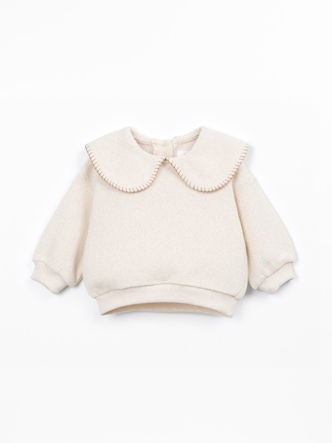 Cotton Collared Sweater - Cream