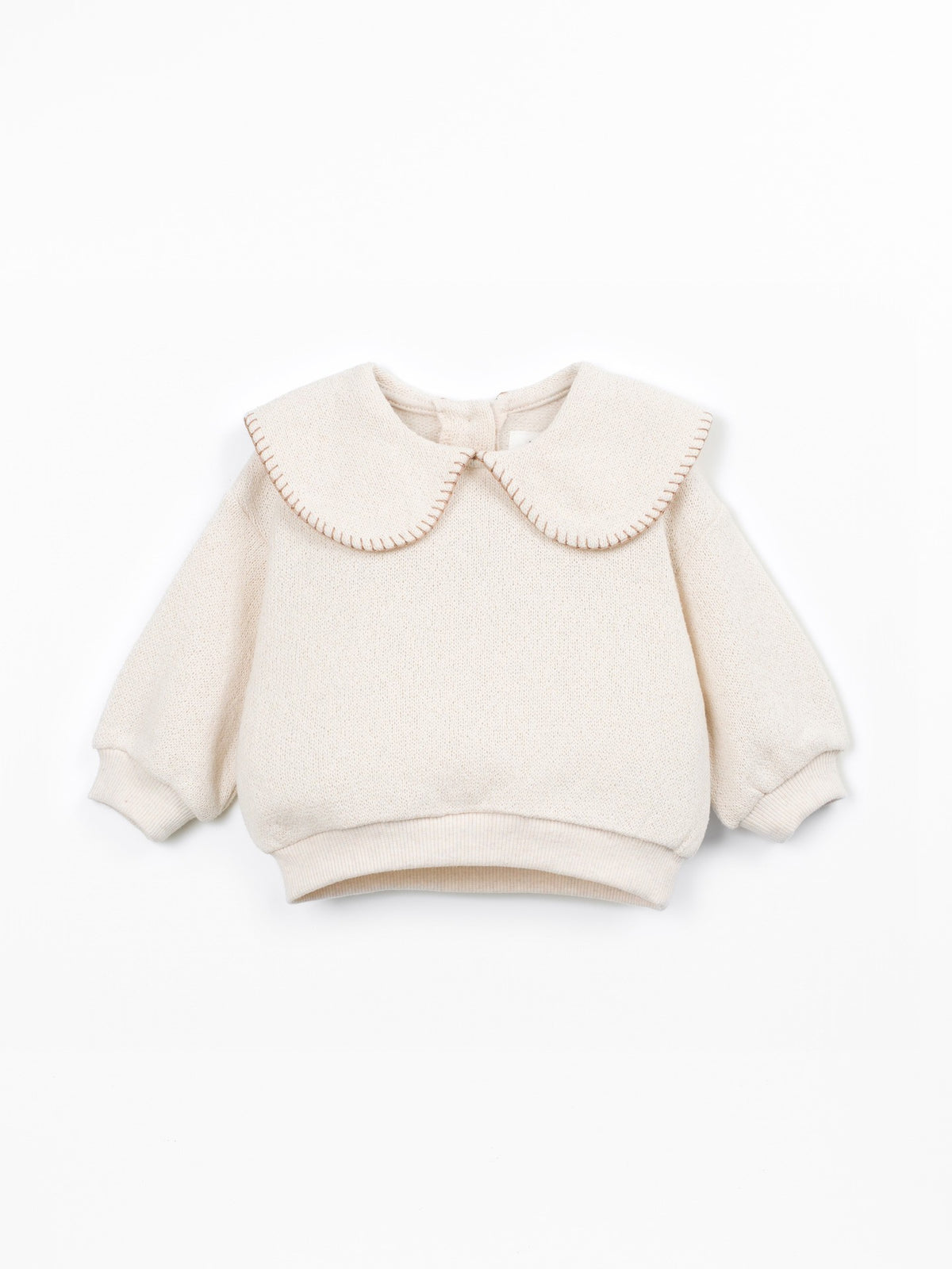 Cotton Collared Sweater - Cream
