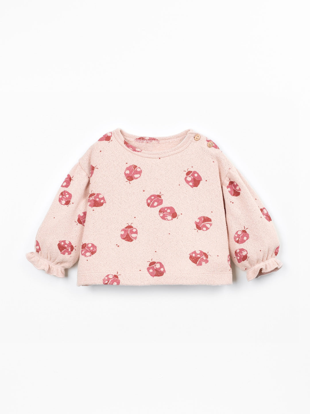 Cotton Sweater - Pink Ladybug