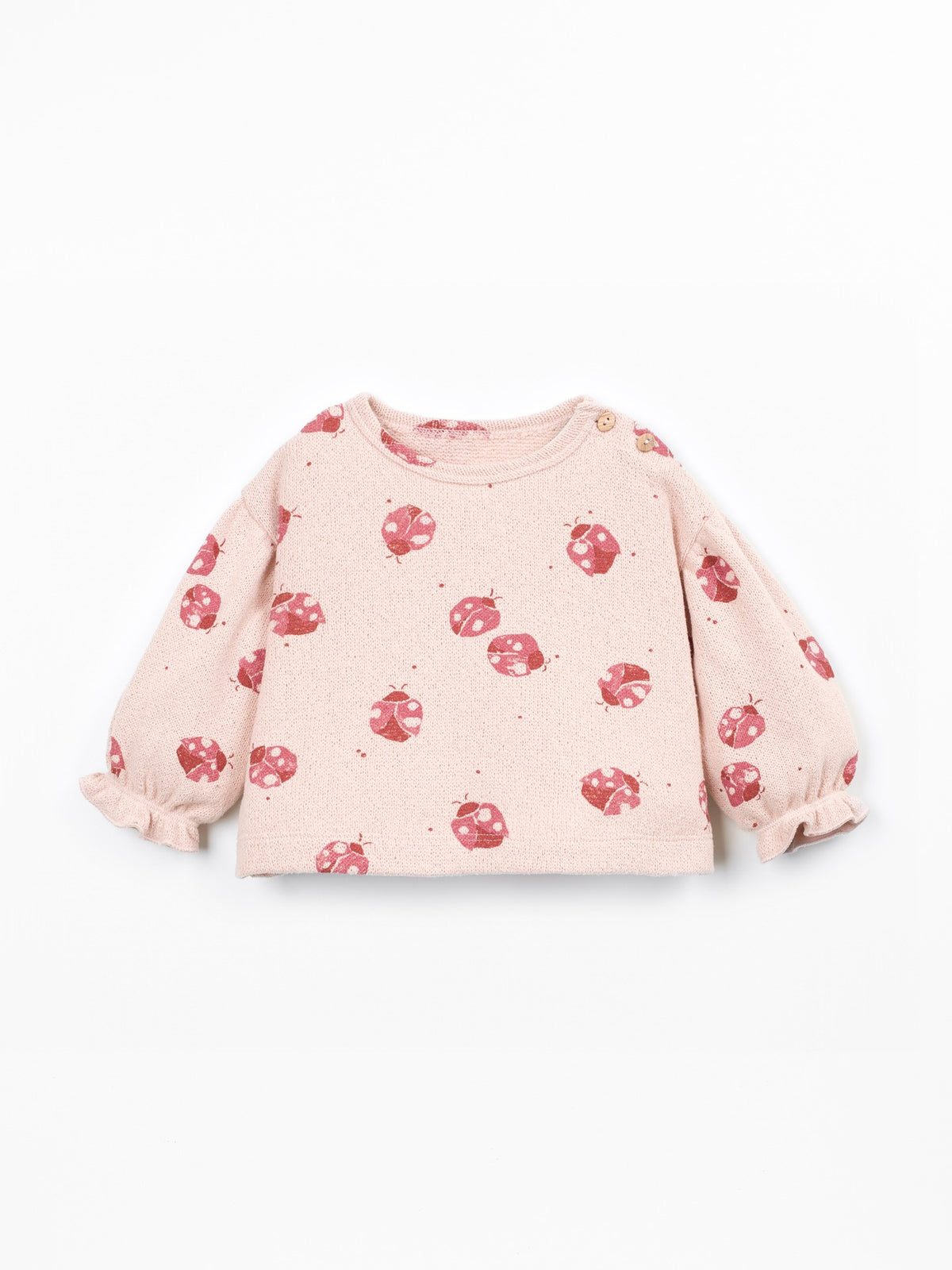 Cotton Sweater - Pink Ladybug