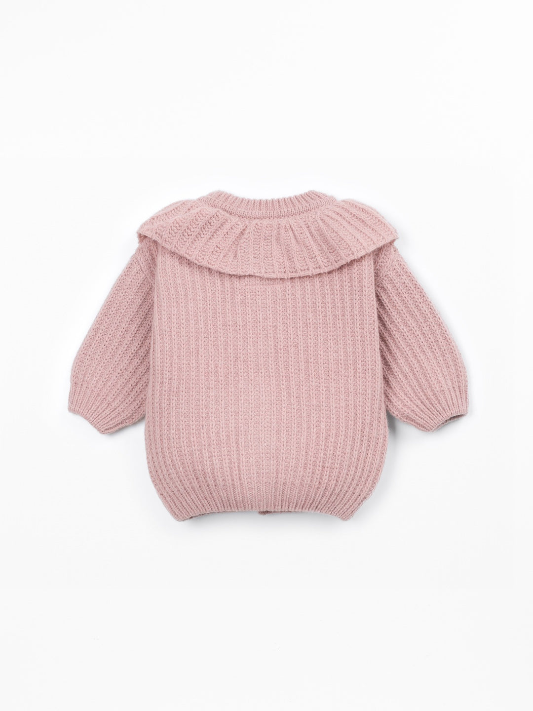 Knit cardigan with collar - Light Pink