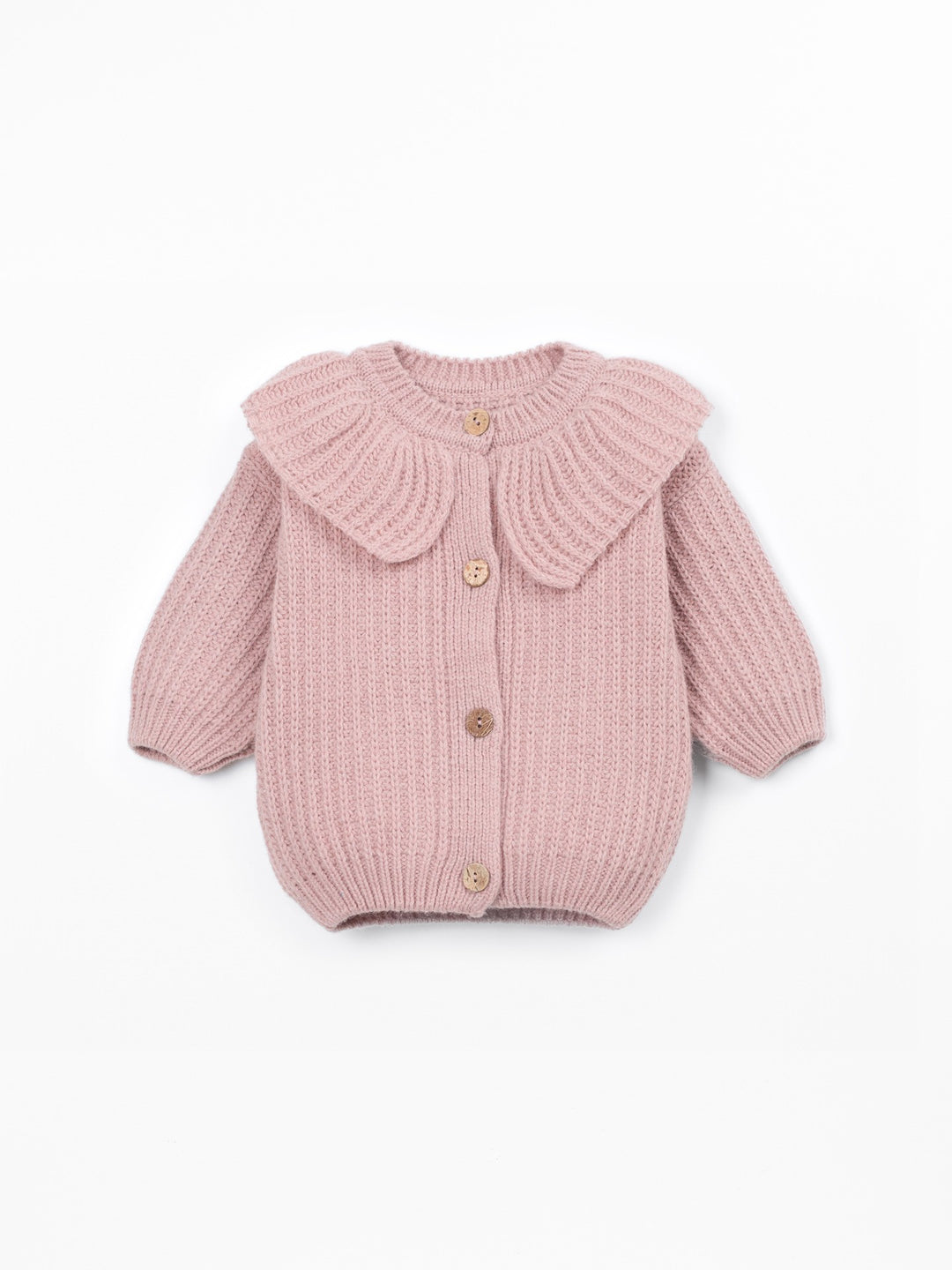 Knit cardigan with collar - Light Pink