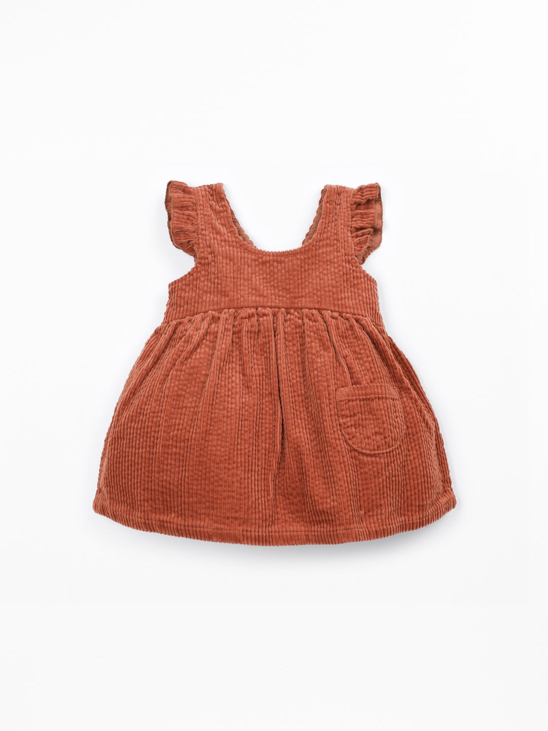Corduroy cotton dress - Rust