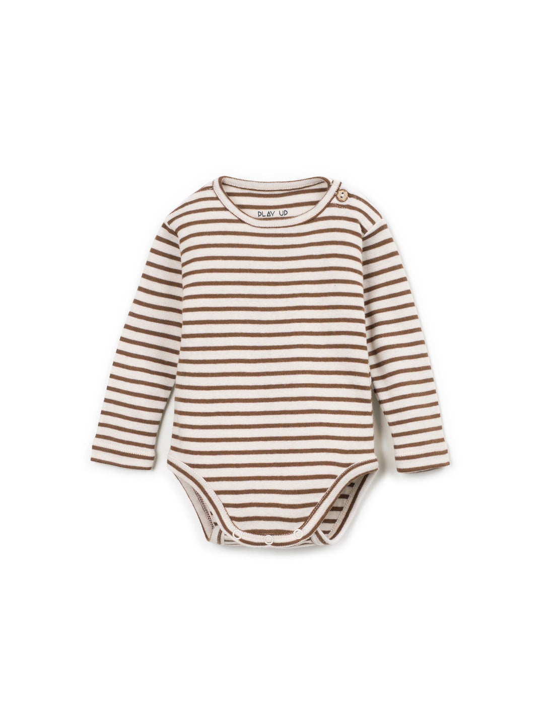 Organic Jersey body - Chocolate Stripe