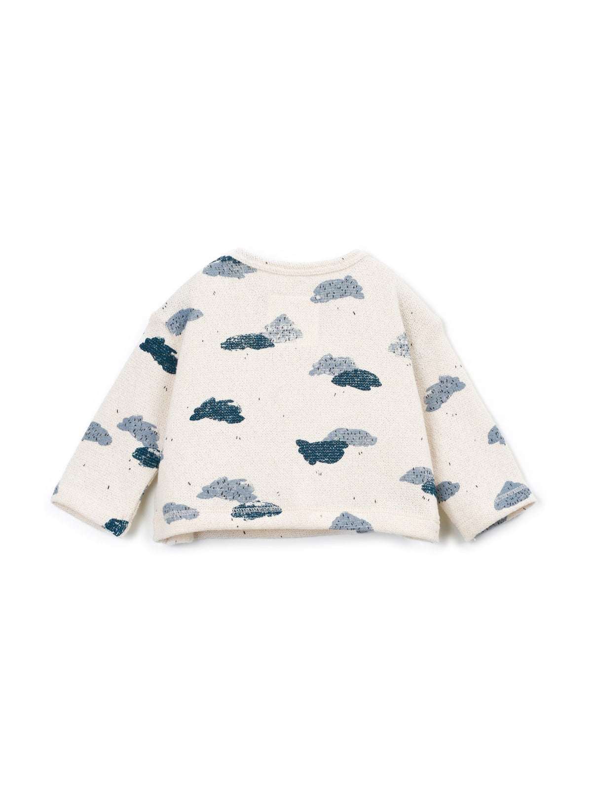 Knit Cotton sweater - Light Blue Clouds