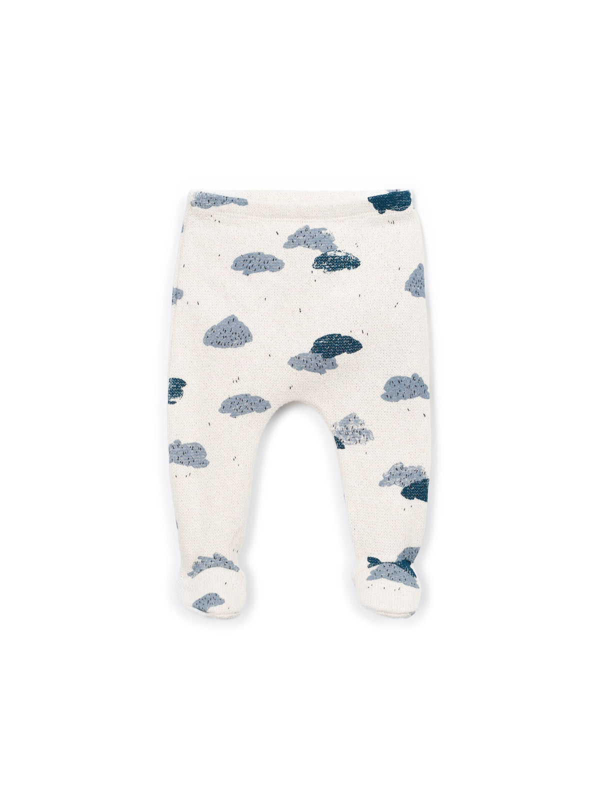 Footie Trousers - Light Blue Clouds