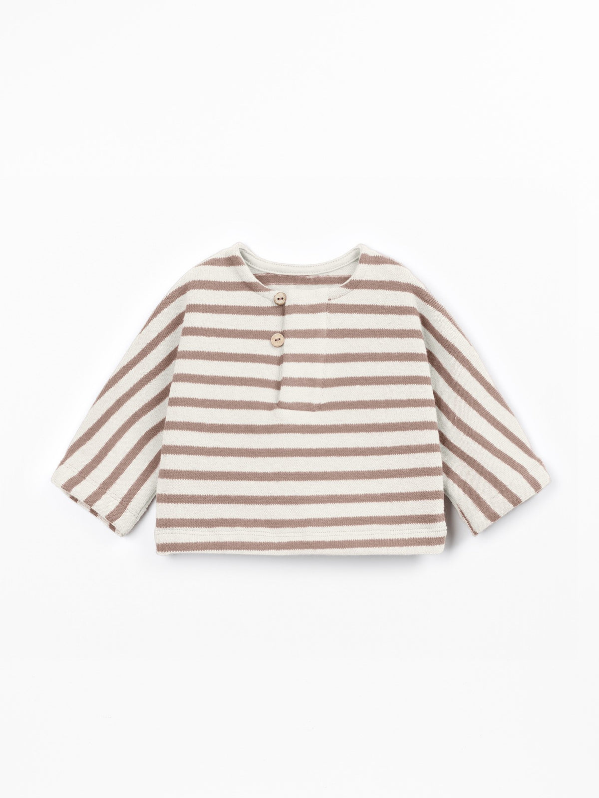 Knit sweater - Light Brown Stripe
