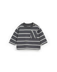 Long sleeve T-shirt with contrast pocket - Stripes