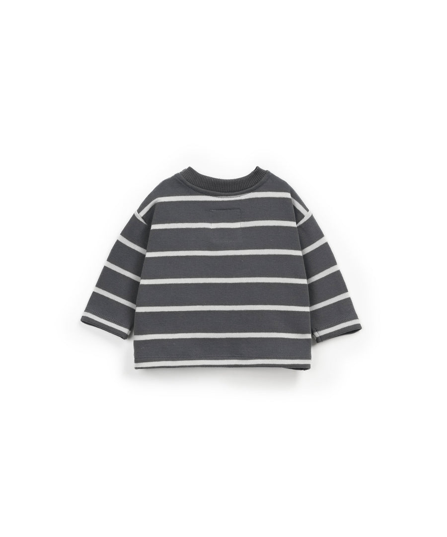 Long sleeve T-shirt with contrast pocket - Stripes