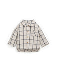 Woven Checkered Shirt  - Blue Stripes