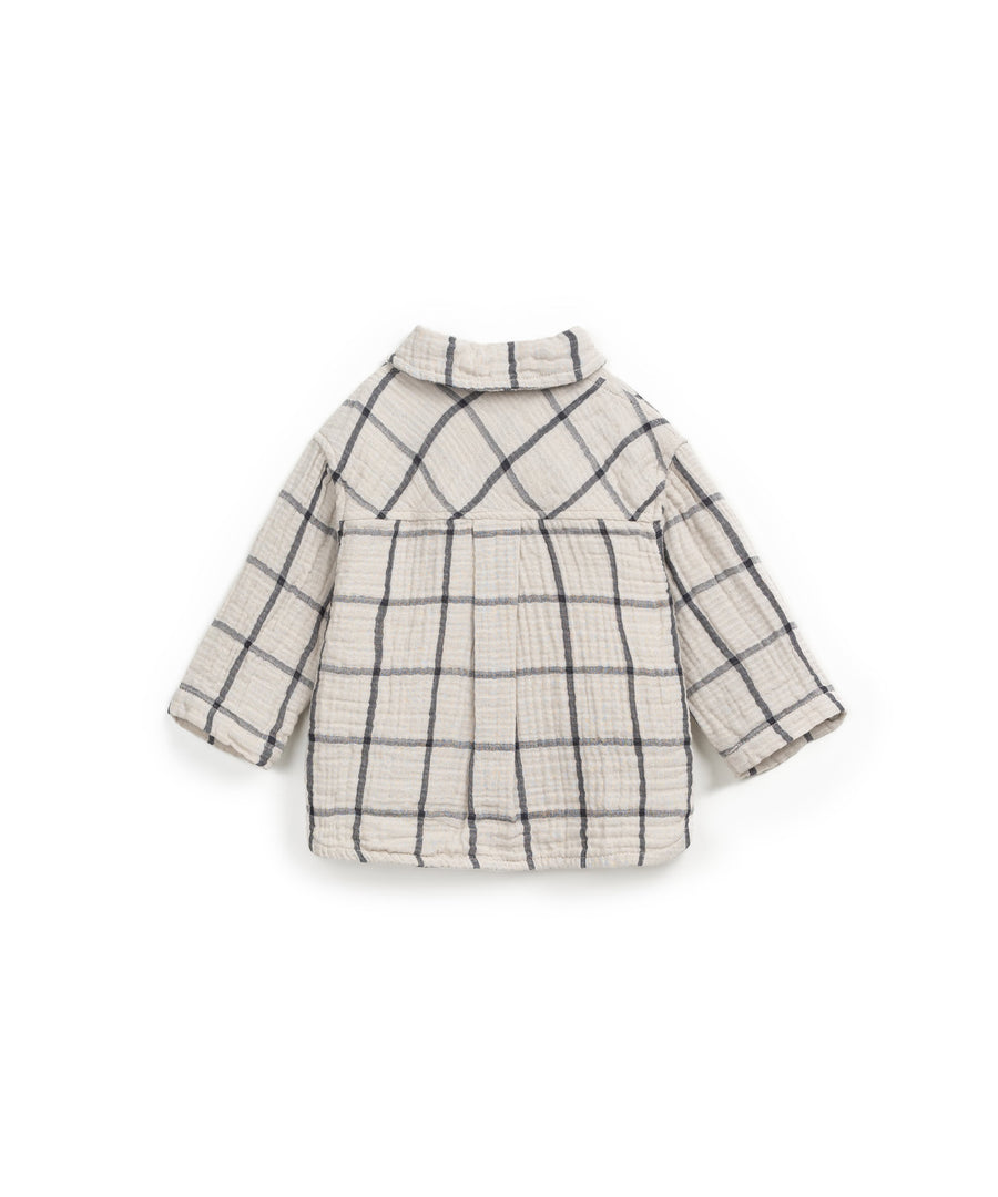 Woven Checkered Shirt  - Blue Stripes