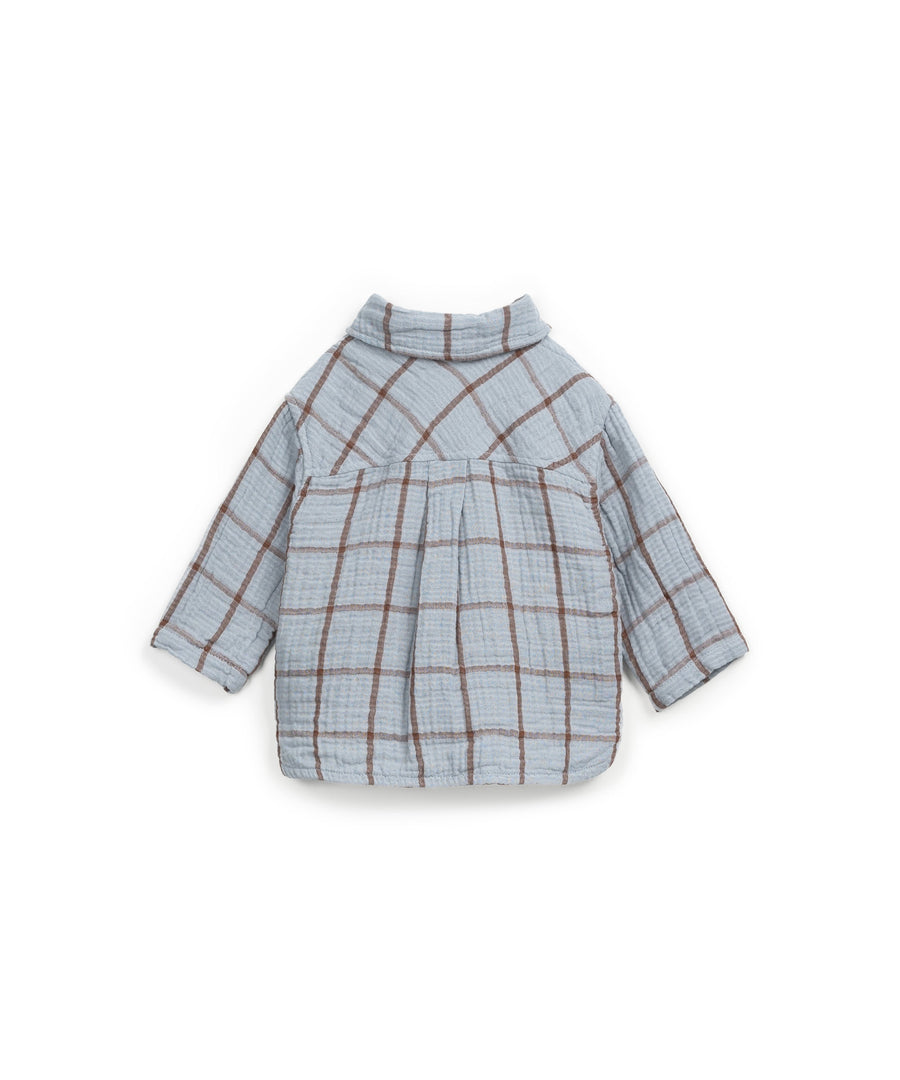 Woven Checkered Shirt - Brown stripes