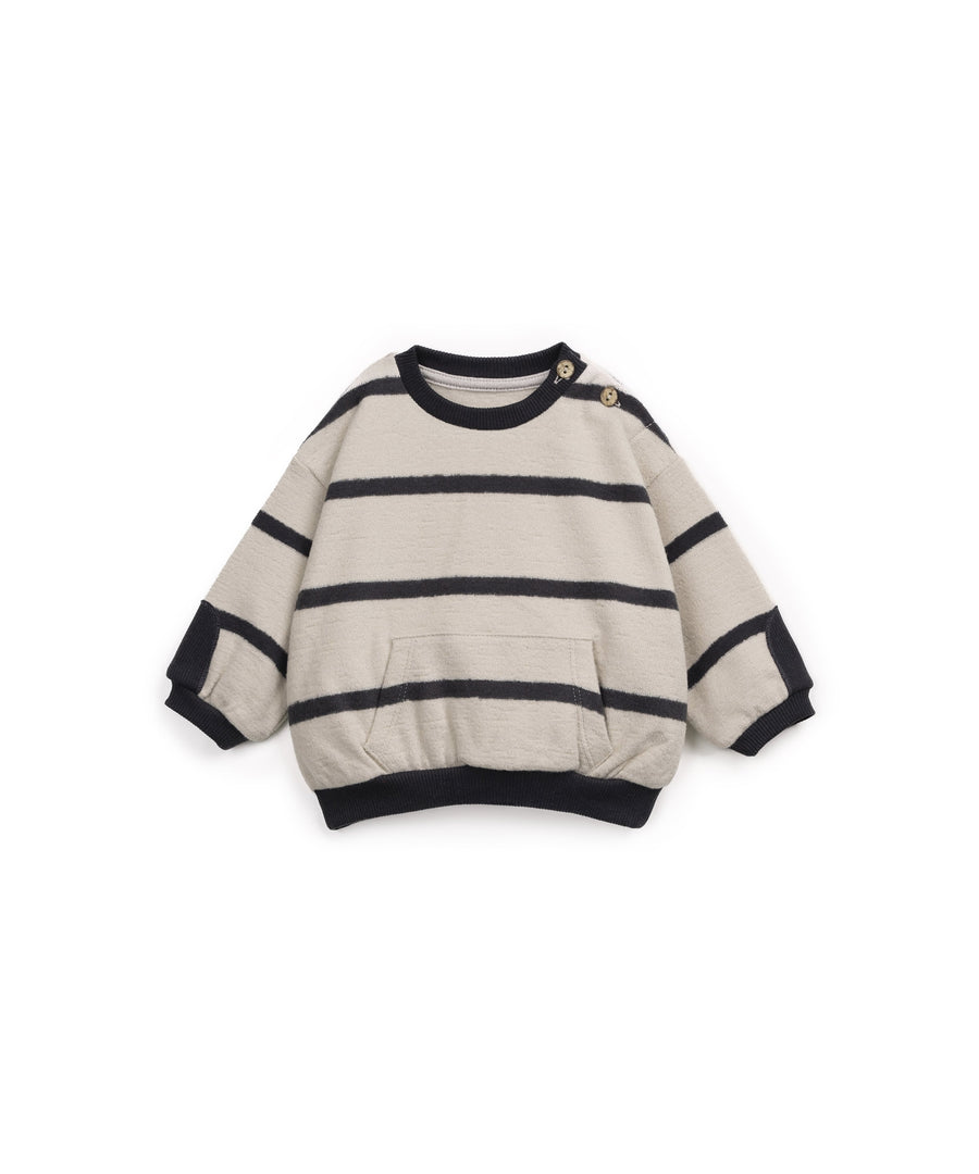 Crewneck Sweatshirt with pocket - Stripes