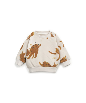 Lynx Printed sweater naturally dyed