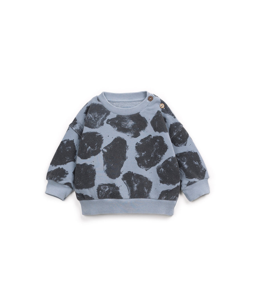 Naturally dyed Crewneck - Blue Spots