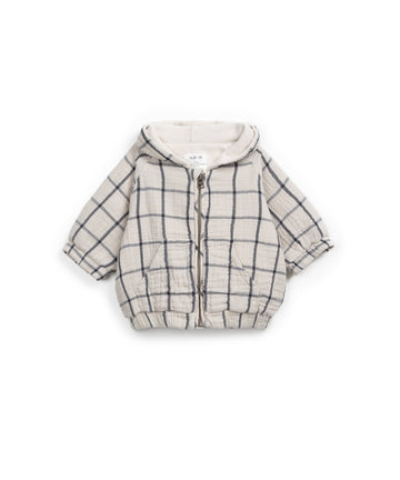 Woven Zip Jacket with fleece lining - Checkered