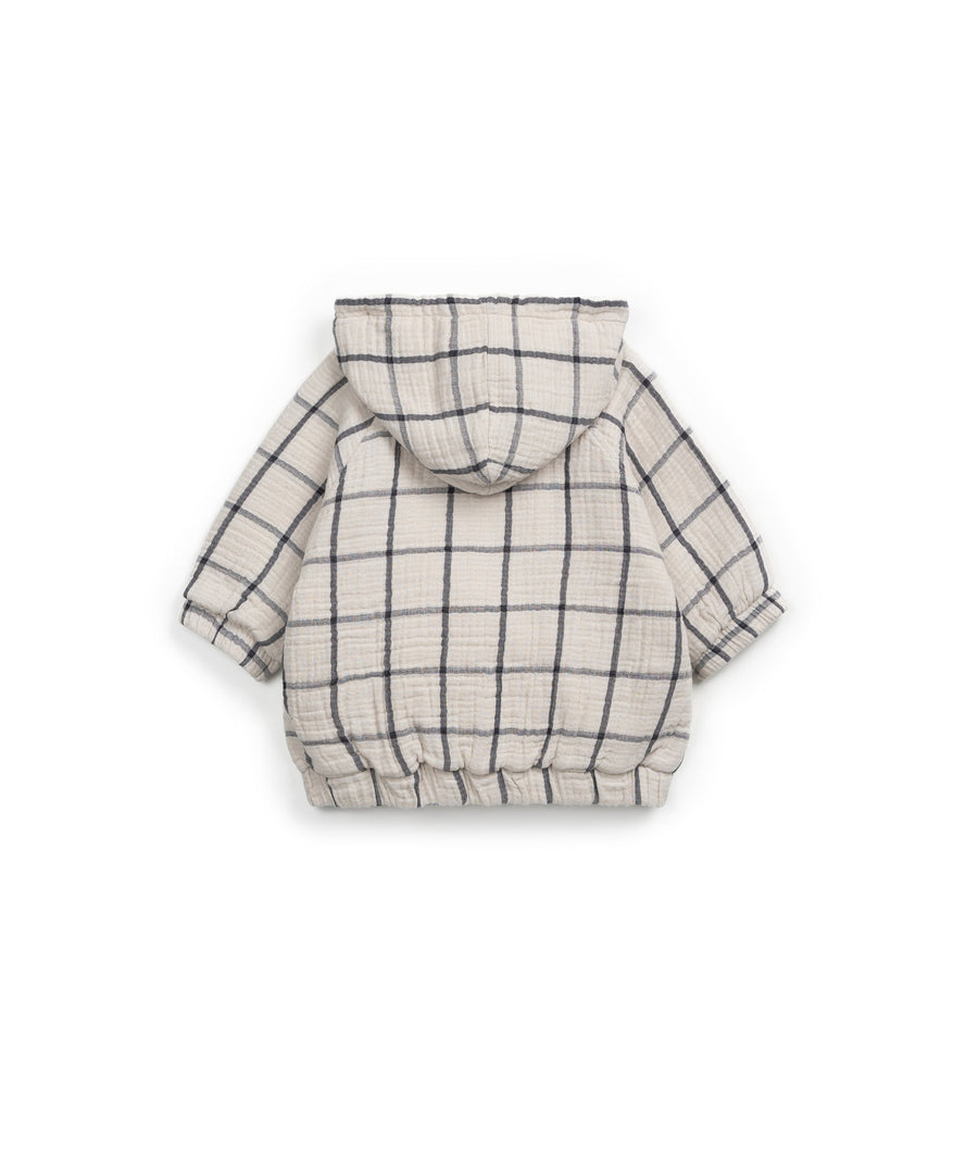 Woven Zip Jacket with fleece lining - Checkered