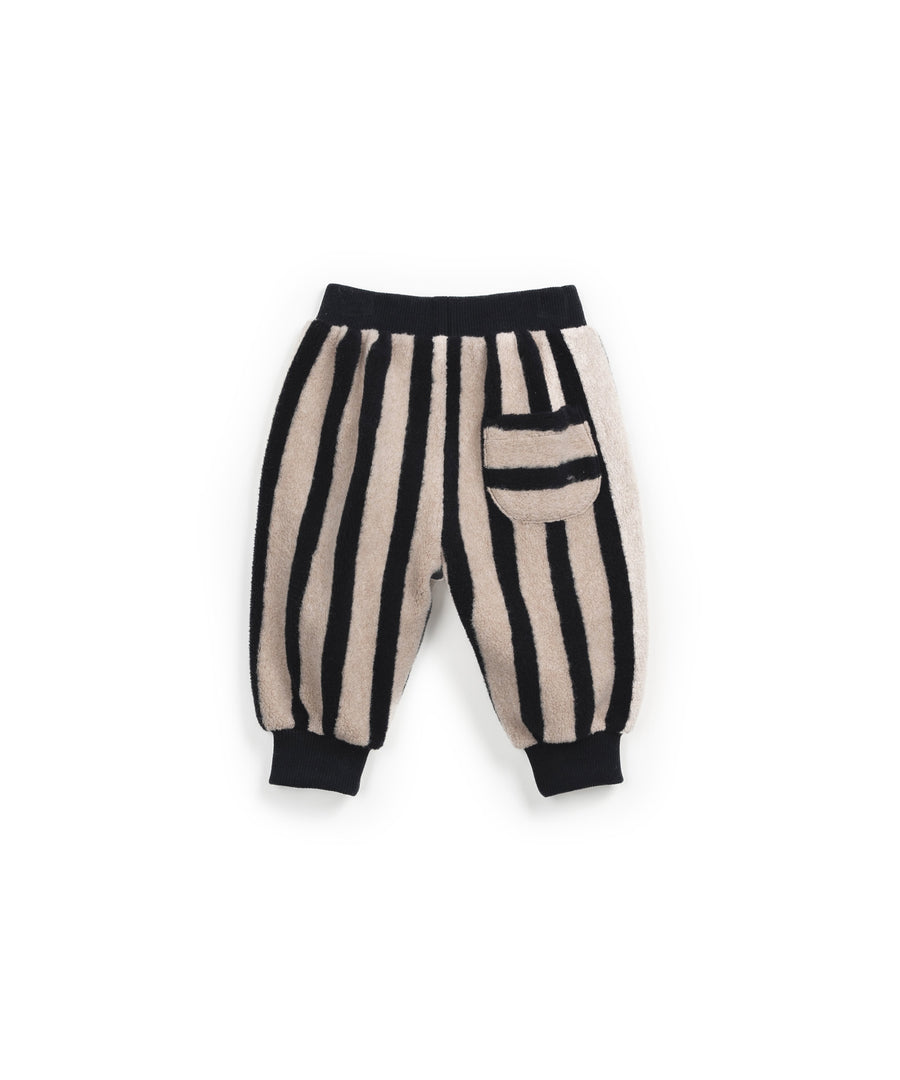 Fleece Jogger Pants - Vertical Stripes