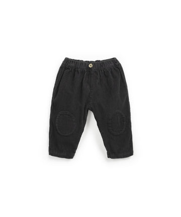 Corduroy pants with Knee patch - Charcoal