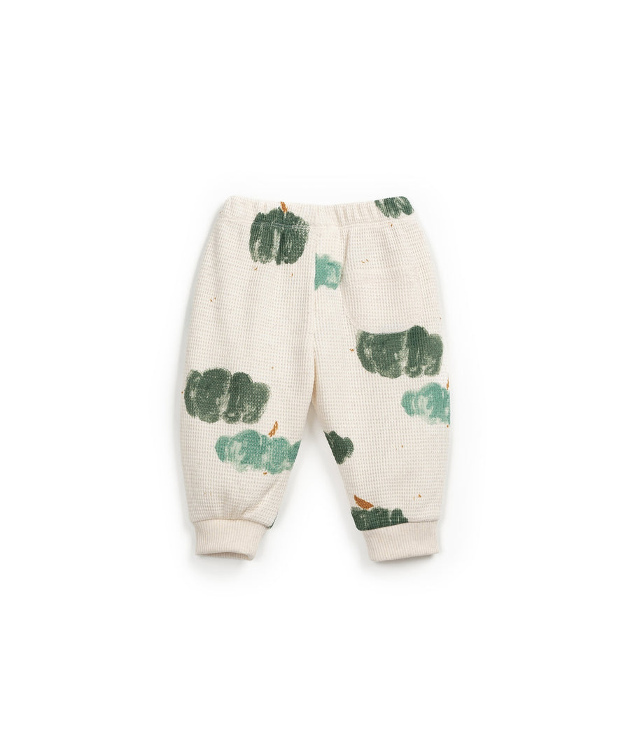 Waffle Pants with pocket- Green Pumpkin